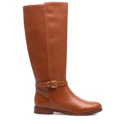Γυναικείες Δερμάτινες Brooke II Μπότες Καφέ Ralph Lauren 802974383001-LAUREN TAN