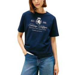 Γυναικείο T-shirt Navy Μπλε Tommy Hilfiger WW0WW46118-C1G