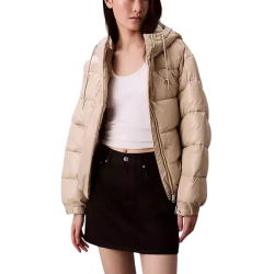 Γυναικείο Puffer Μπουφάν Μπεζ Calvin Klein LV047D505G-NSU
