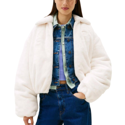 Γυναικεία Faux Γούνα Εκρού Tommy Jeans DW0DW21669-YBH