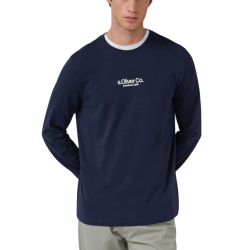 Ανδρικό Μακρυμάνικο T-shirt Navy Μπλε S.Oliver 2169157-59D1