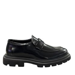 Ανδρικά Δερμάτινα Xειροποίητα loafers Diadoch 2424-BLACK