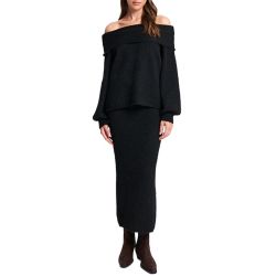 Γυναικεία Caramel Πλεκτή Φούστα Black Mind Matter MML25-02-09-057