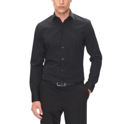 Ανδρικό Slim Πουκάμισο Μαύρο Calvin Klein LV019EU000-XNT