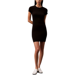 Γυναικείο Κοντομάνικο Φόρεμα Μαύρο Calvin Klein LV047B266G-UB1