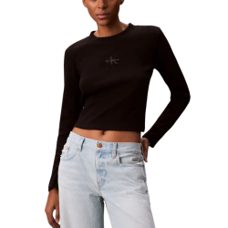 Γυναικείο Μακρυμάνικο T-shirt Μαύρο Calvin Klein LV047A803G-UB1