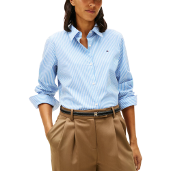 Γυναικείο Ριγέ Πουκάμισο Μπλε Tommy Hilfiger WW0WW47169-0BC