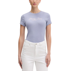 Γυναικείο Slim T-shirt Λιλά Tommy Jeans DW0DW21838-C5U