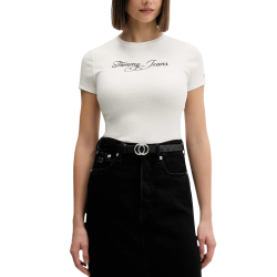 Γυναικείο Slim T-shirt Λευκό Tommy Jeans DW0DW21838-YBL