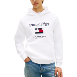 Ανδρικό Φούτερ Λευκό Tommy Hilfiger MW0MW42735-YBR