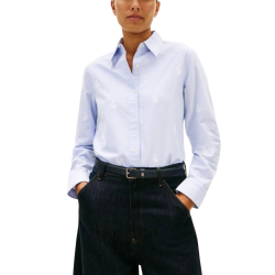 Γυναικείο Ριγέ Πουκάμισο Γαλάζιο Tommy Hilfiger WW0WW49386-0Y7