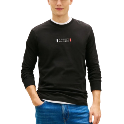 Ανδρικό Μακρυμάνικο T-shirt Μαύρο Tommy Hilfiger MW0MW41454-BDS
