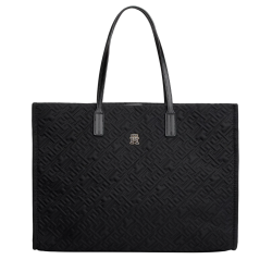 Γυναικεία City Tote Τσάντα Μαύρη Tommy Hilfiger AW0AW18163-BDS
