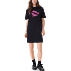 Γυναικείο Graffiti Κοντομάνικο Φόρεμα Μαύρο Karl Lagerfeld Jeans B1W13043-999 BLACK