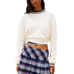 Γυναικείο Boxy Πουλόβερ Off White Tommy Jeans DW0DW22025-YBH