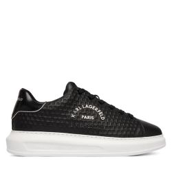 Ανδρικά Δερμάτινα KAPRI KL Microgram Sneakers Μαύρα Karl Lagerfeld KL52536K-000 BLACK