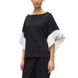 Γυναικείο Signature Top Μαύρο Karl Lagerfeld B2W17005-101 WHITE/BLACK