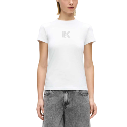 Γυναικείο Slim T-shirt Λευκό Karl Lagerfeld Jeans B2W17064-100 WHITE
