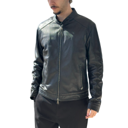 Ανδρικό Δερμάτινο Μπουφάν Μαύρο Maffei 41235D-NERO