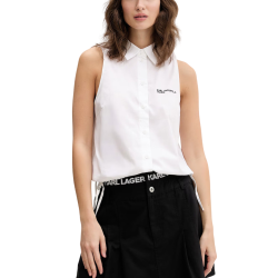 Γυναικείο Αμάνικο Πουκάμισο Λευκό Karl Lagerfeld Jeans B2W11020-100 WHITE
