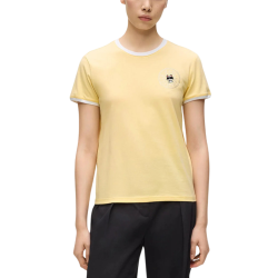 Γυναικείο Ikon Small Circle T-shirt Κίτρινο Karl Lagerfeld B2W17026-1LD SUNLIGHT