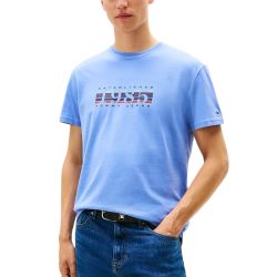 Ανδρικό T-shirt Γαλάζιο Tommy Jeans DM0DM22307-C58