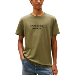 Ανδρικό T-shirt Χακί Tommy Jeans DM0DM22322-GY1