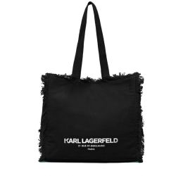 Γυναικεία K/Rsg Fringes Tote Τσάντα Μαύρη Karl Lagerfeld B2W50021-999 BLACK