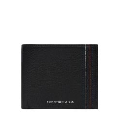 Ανδρικό Δερμάτινο Πορτοφόλι Μαύρο Tommy Hilfiger AM0AM14233-BDS