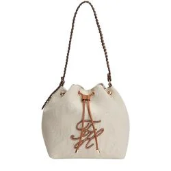 Γυναικεία Λινή Bucket Τσάντα Μπεζ Tommy Hilfiger AW0AW18631-0F4