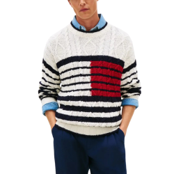 Ανδρικό Πουλόβερ Λευκό Tommy Hilfiger MW0MW42782-0FA