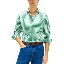 Ανδρικό Ριγέ Πουκάμισο Πράσινο Tommy Hilfiger MW0MW42440-0CD