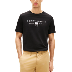 Ανδρικό T-shirt Μαύρο Tommy Hilfiger MW0MW42365-BDS