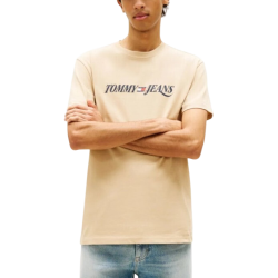 Ανδρικό T-shirt Μπεζ Tommy Jeans DM0DM22548-AB9