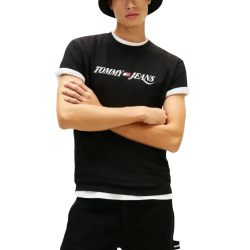 Ανδρικό T-shirt Μαύρο Tommy Jeans DM0DM22548-BDS