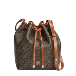 Γυναικεία TH Monoplay Bucket Τσάντα Καφέ Tommy Hilfiger AW0AW18847-0GJ