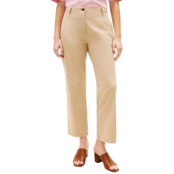 Γυναικείο Slim Straight Παντελόνι Μπεζ Tommy Hilfiger WW0WW49647-AEG