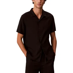 Ανδρικό Κοντομάνικο Πουκάμισο Μαύρο Calvin Klein LV04LF137G-UB1