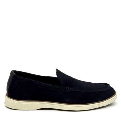 Ανδρικά Δερμάτινα Suede Χειροποίητα Loafers Navy Μπλε Diadoch 2542-BLUE