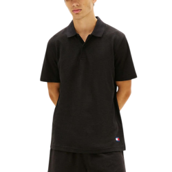Ανδρικό Waffle Polo Μαύρο Tommy Jeans DM0DM22703-BDS