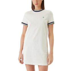Γυναικείο Κοντομάνικο Φόρεμα Λευκό Calvin Klein LV047F248G-YAS