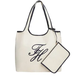 Γυναικεία TH Summer Tote Τσάντα Λευκή Tommy Hilfiger AW0AW18398-0K4