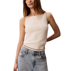 Γυναικείο Αμάνικο Top Εκρού Calvin Klein LV047F321G-YAS