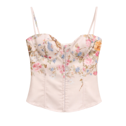 Γυναικείος Κορσές Κρεμ Floral Lumina LD5418-CREMA