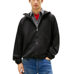 Ανδρικό Αντιανεμικό Μπουφάν Μαύρο Tommy Jeans DM0DM22734-BDS