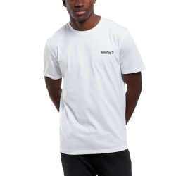 Ανδρικό Small Linear Logo Print T-shirt Λευκό Timberland TB0A5QQT-100