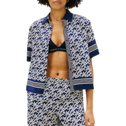 Γυναικείο Κοντομάνικο Πουκάμισο Navy Μπλε Tommy Hilfiger WW0WW49547-0YF