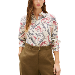 Γυναικείο Λινό Πουκάμισο Μπεζ Tommy Hilfiger WW0WW50556-0F6