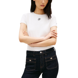 Γυναικείο Slim T-shirt Λευκό Tommy Hilfiger WW0WW48710-YBL