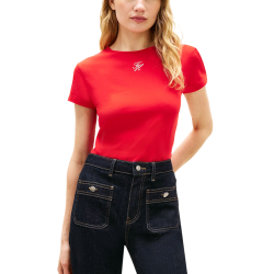 Γυναικείο Slim T-shirt Κόκκινο Tommy Hilfiger WW0WW48710-SNE